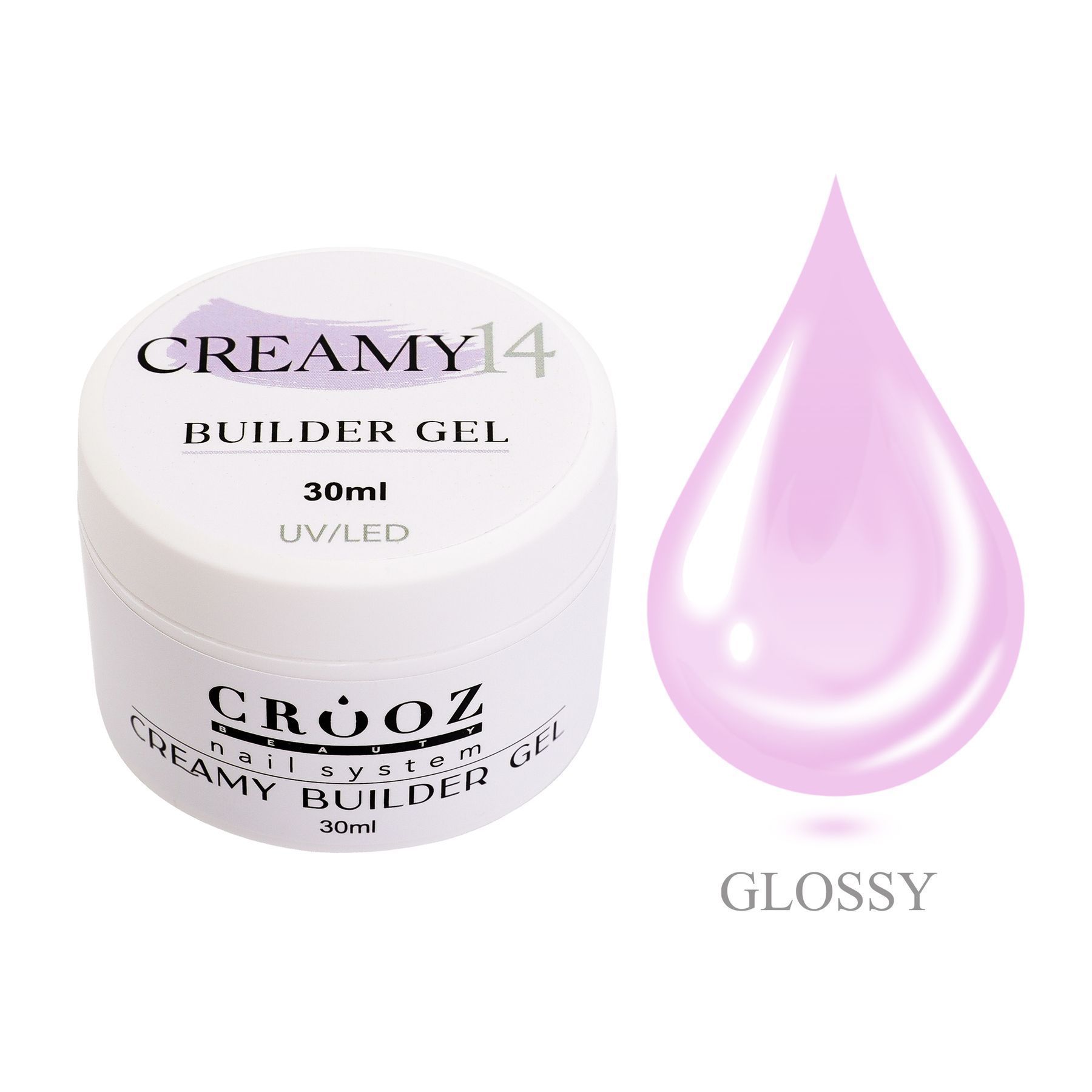Crooz Гель для нарощування — Creamy Builder Gel 14, 30 мл