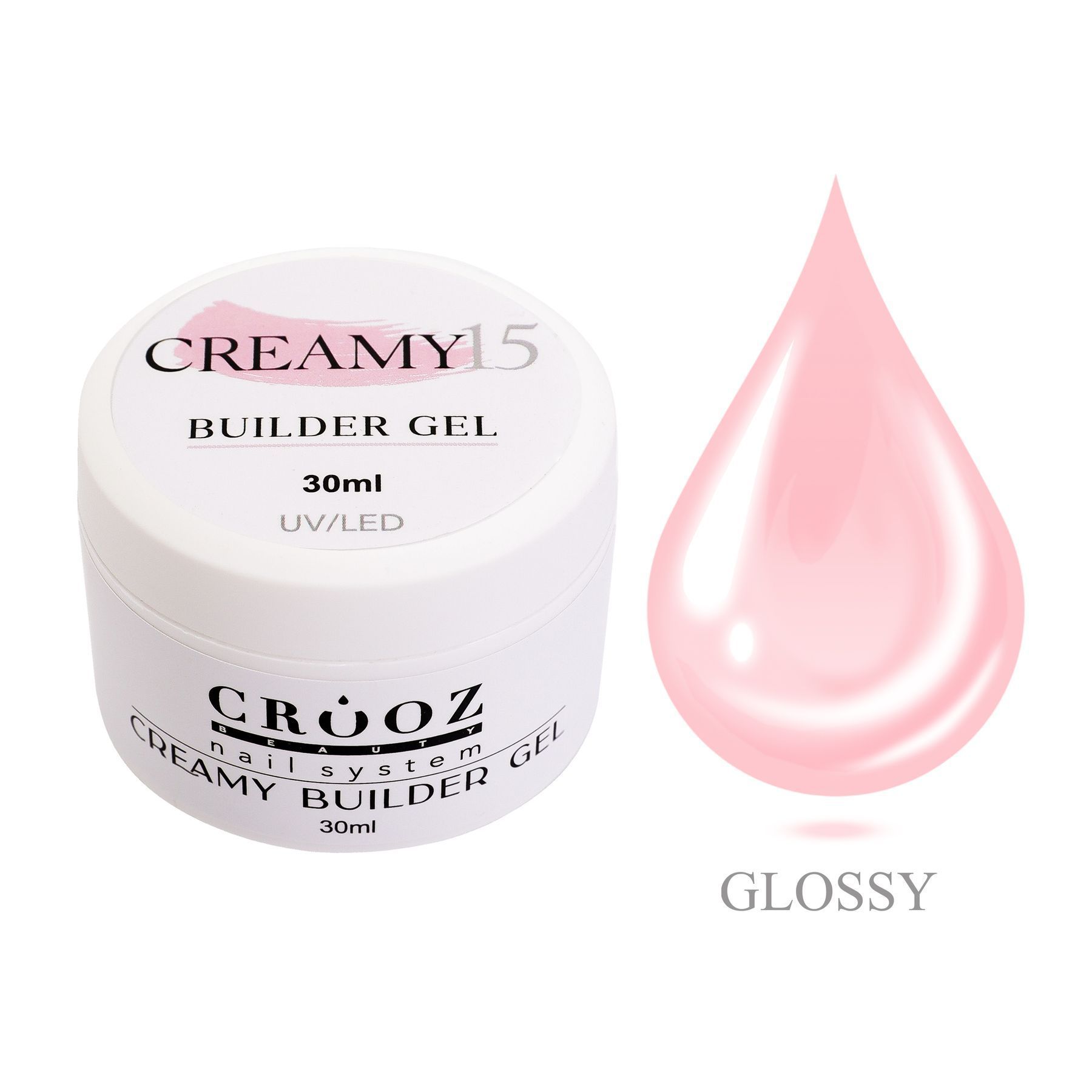 Crooz Гель для нарощування — Creamy Builder Gel 15, 30 мл