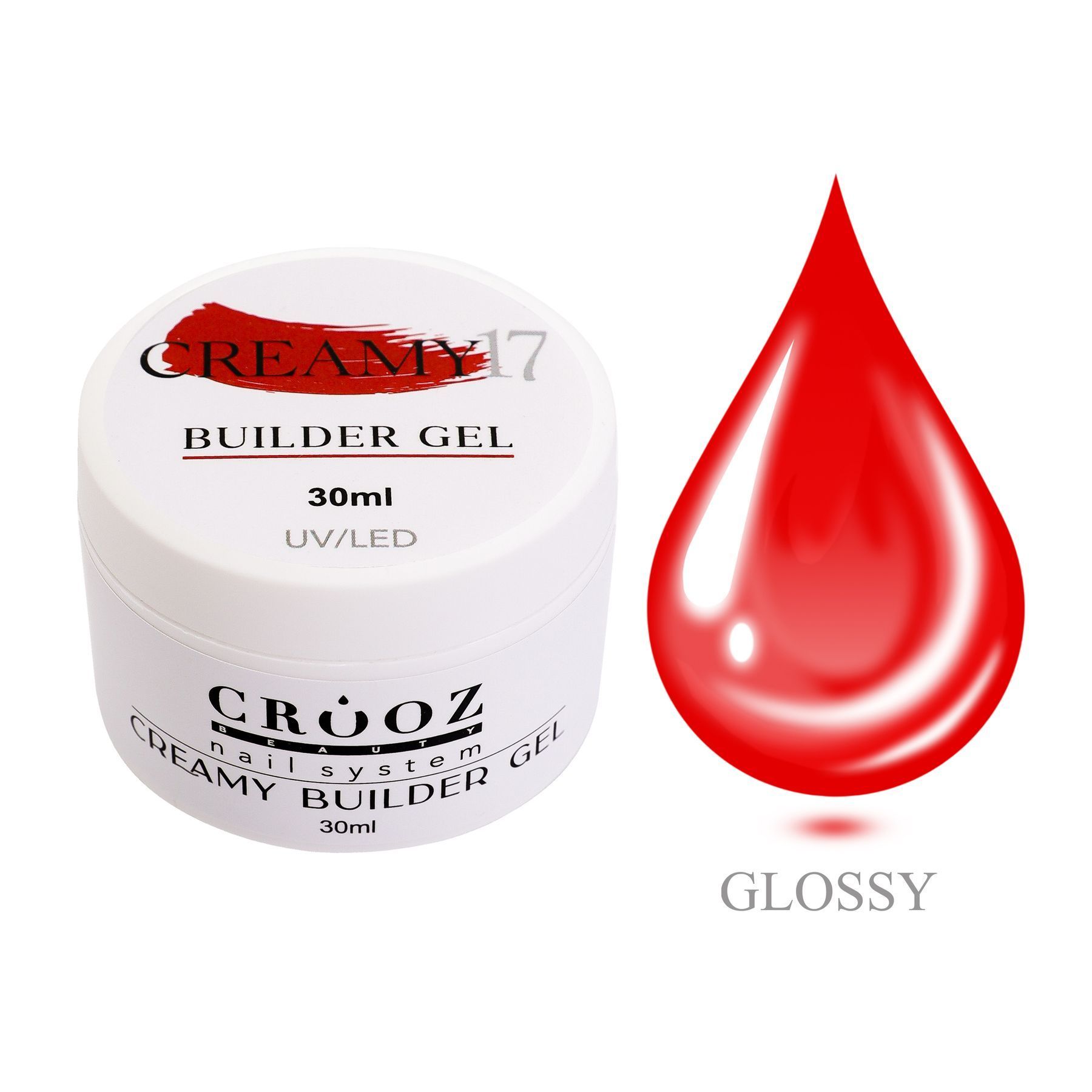 Crooz Гель для нарощування — Creamy Builder Gel 17, 30 мл