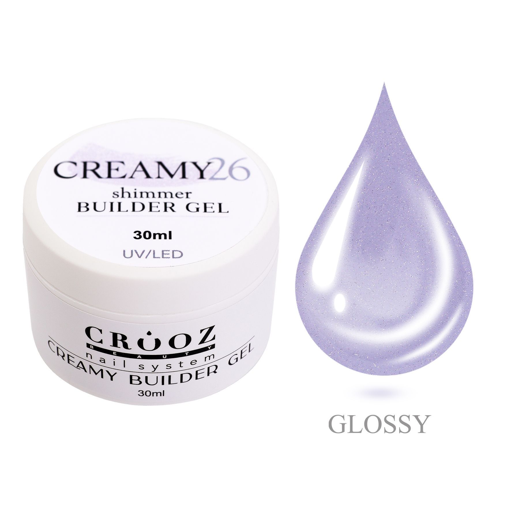 Crooz Creamy Builder Gel 26 — гель для нарощування та зміцнення нігтів 30 ml