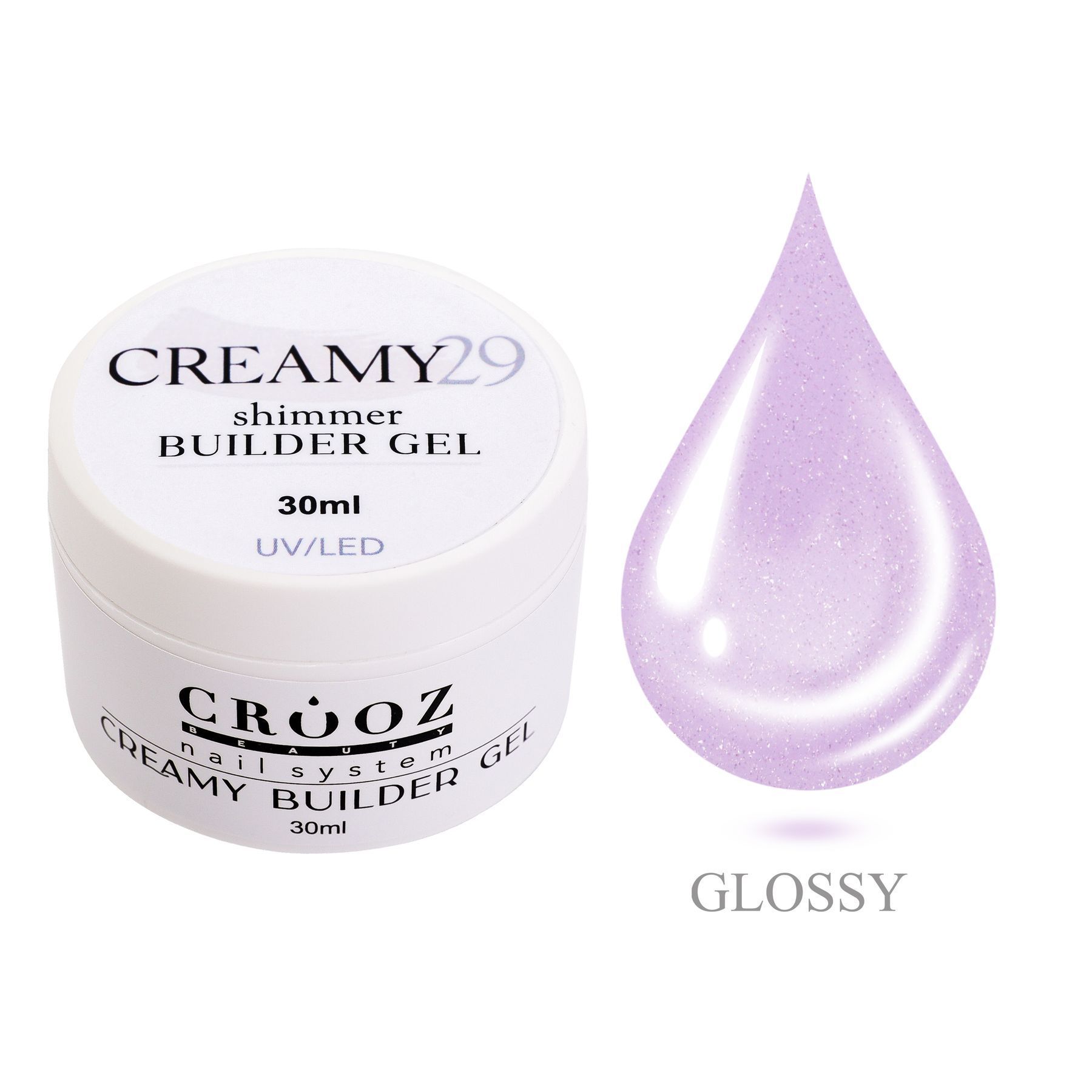Crooz Creamy Builder Gel 29 — професійний гель для нарощування та зміцнення нігтів 30 ml