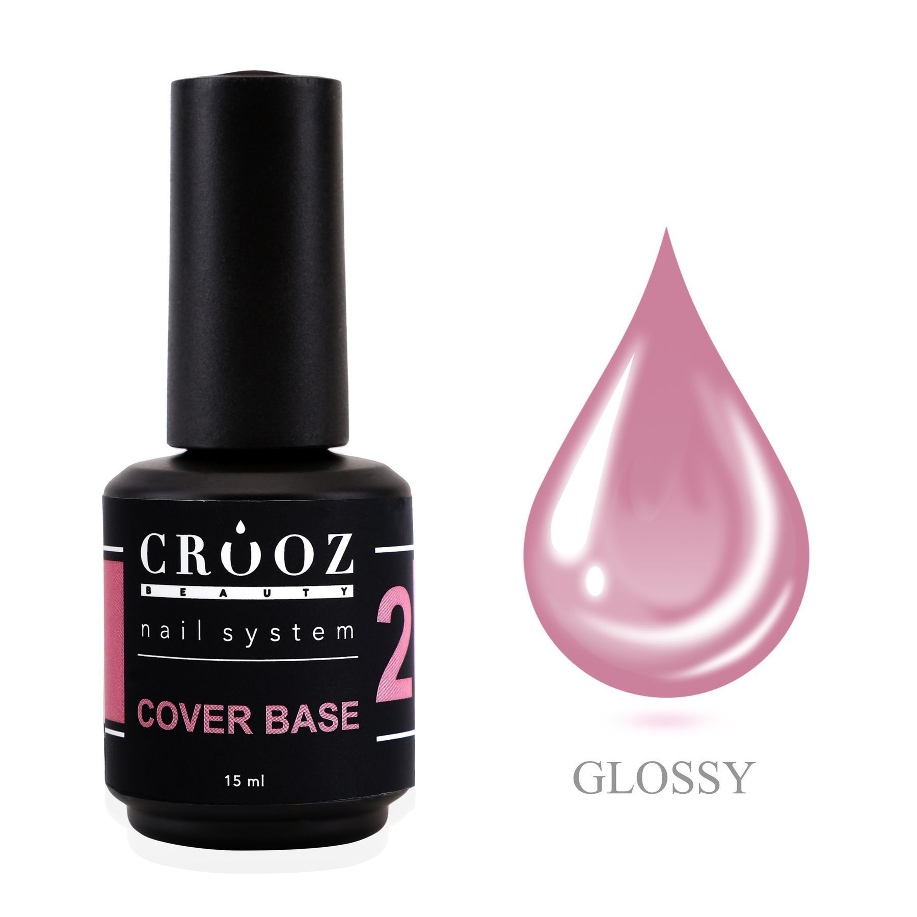 Crooz Base Cover №2 — рожево-нюдова камуфлююча база, 15 мл