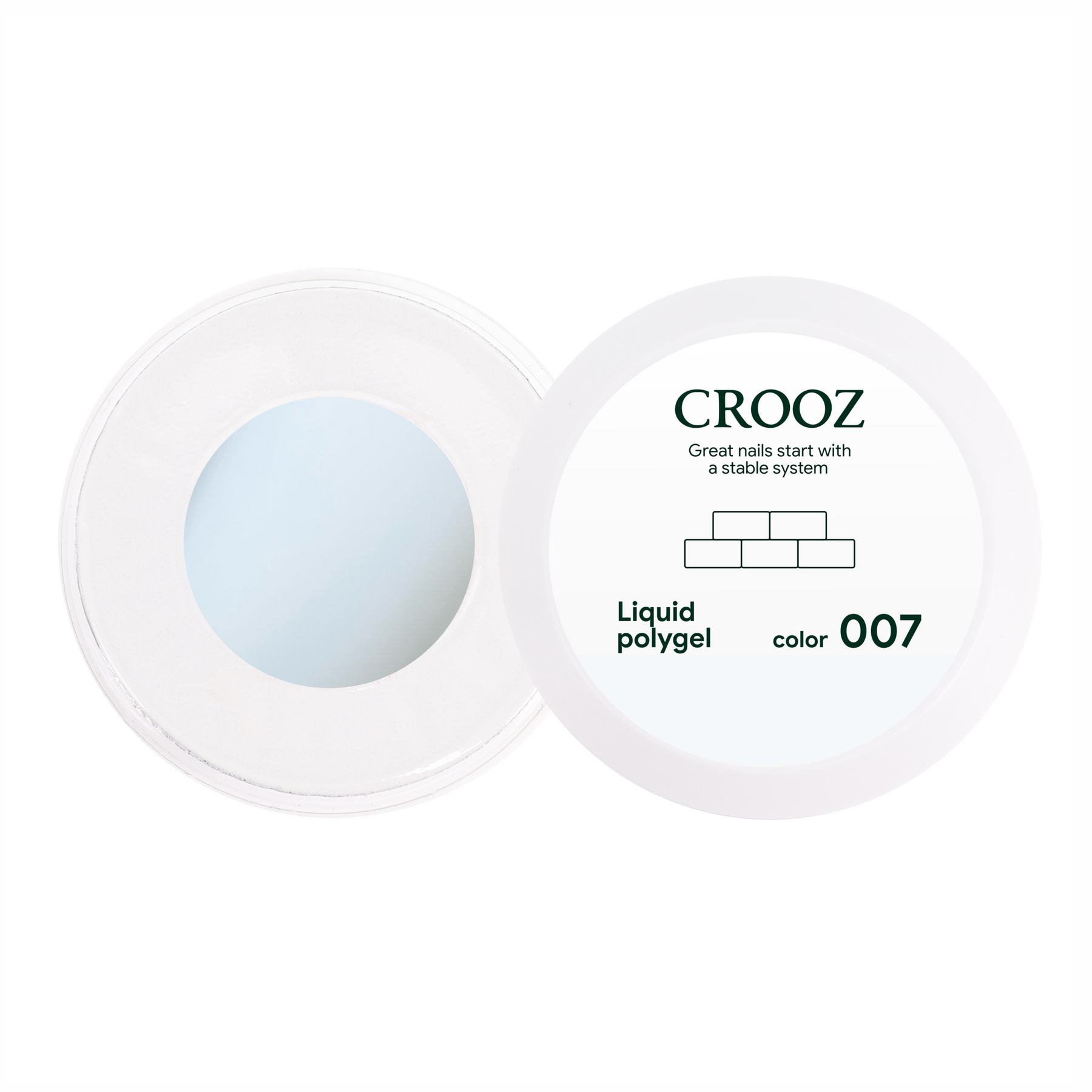 CROOZ Liquid Polygel №7 Milky White — молочний рідкий полігель, 30 мл