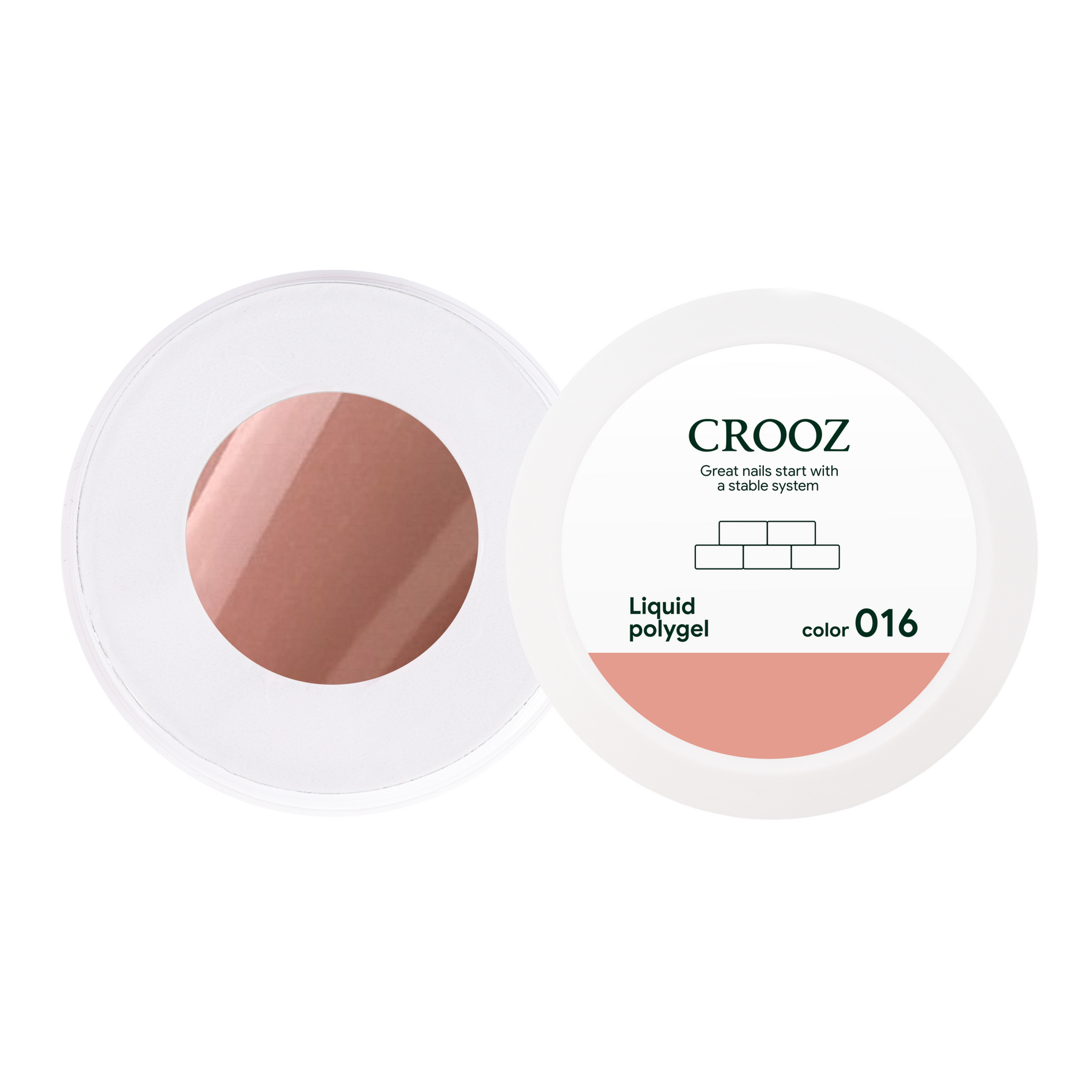 CROOZ Liquid Polygel №16 Nude Beige — нюдово-бежевий рідкий полігель, 30 мл