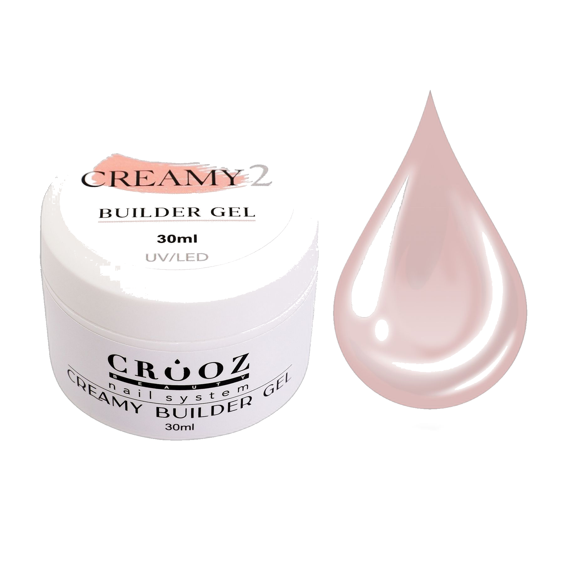 Crooz Creamy Builder Gel 2 – молочно-бежевий будівельний гель