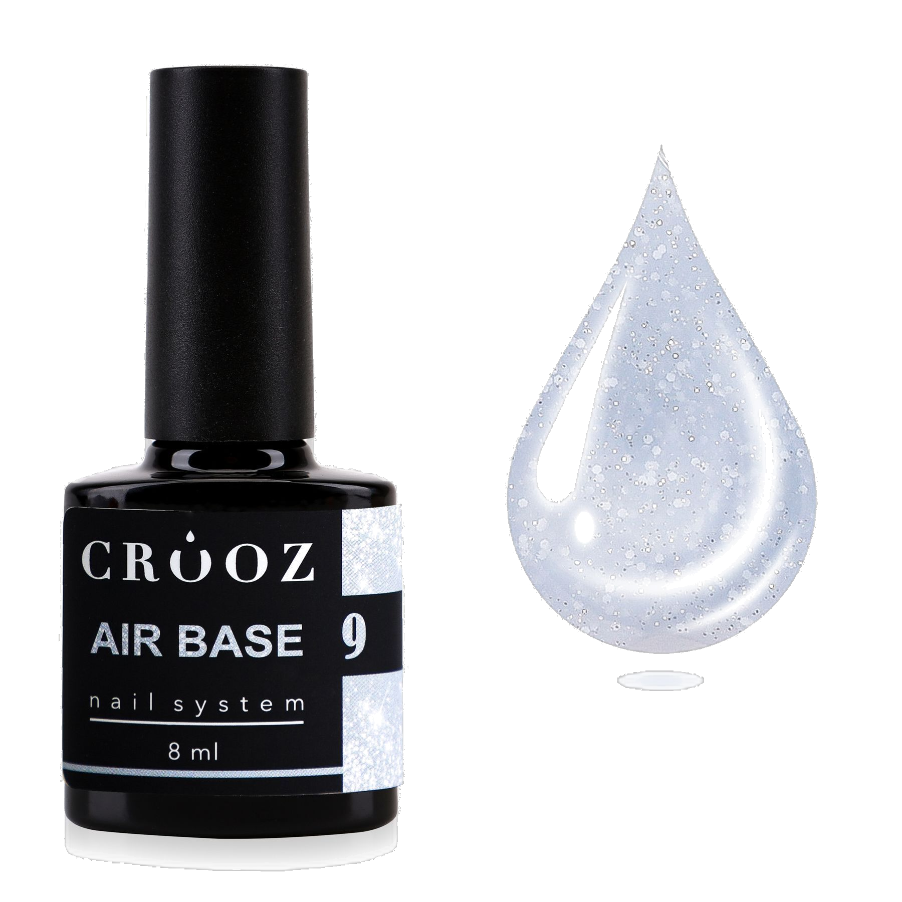 Crooz Air Base №9 — молочно-біла база з блакитним відтінком та ефектом інею, 8 мл