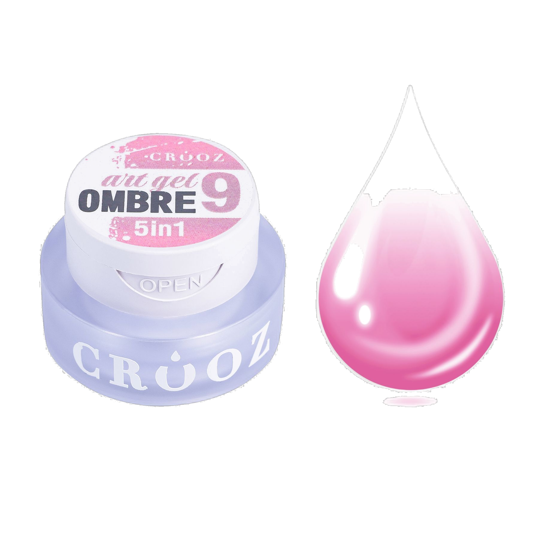 Crooz Art Gel Ombre №09 – гель-фарба 5 в 1 для омбре та градієнтів, 3 мл