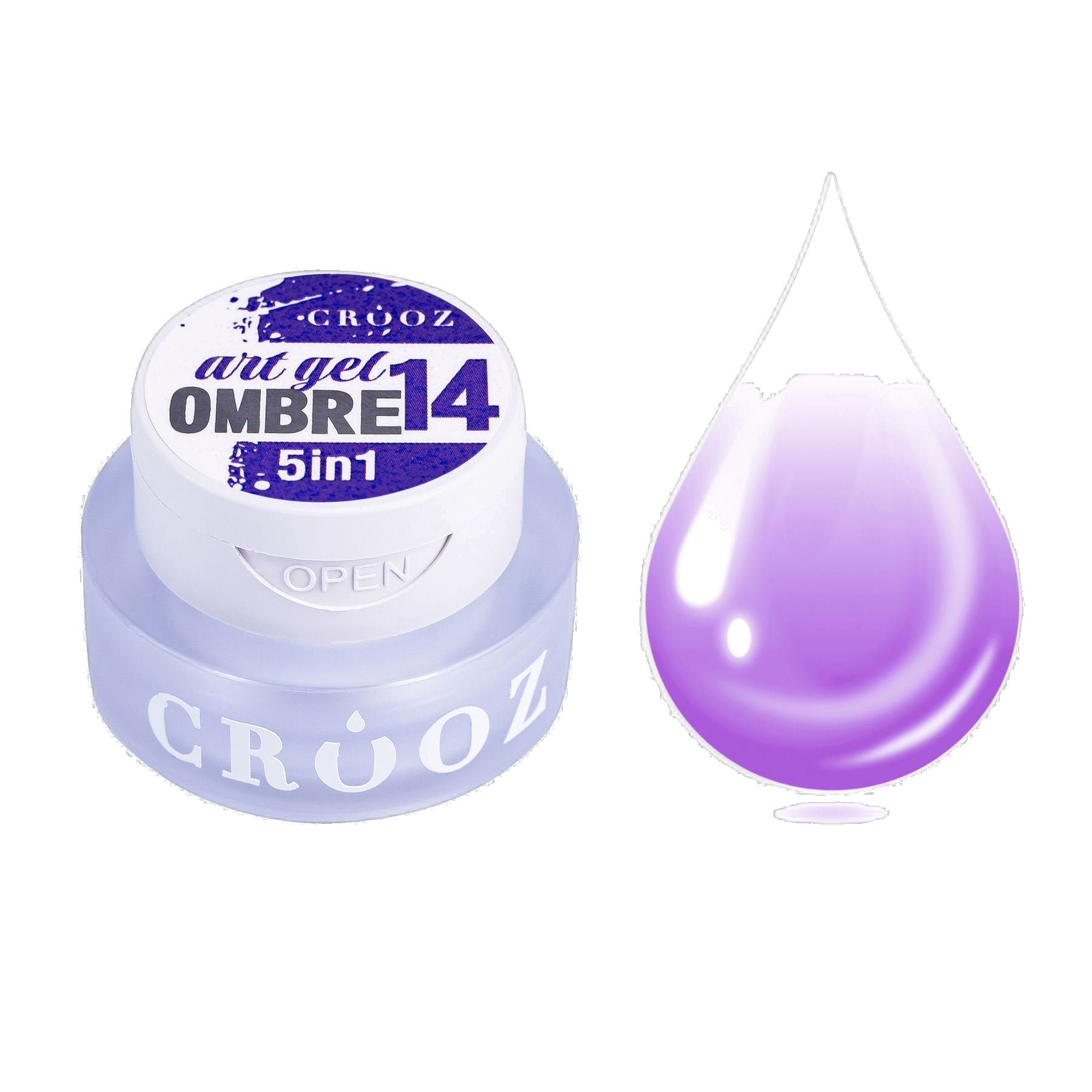 Crooz Art Gel Ombre №14 – гель-фарба 5 в 1 для омбре та градієнтів, 3 мл