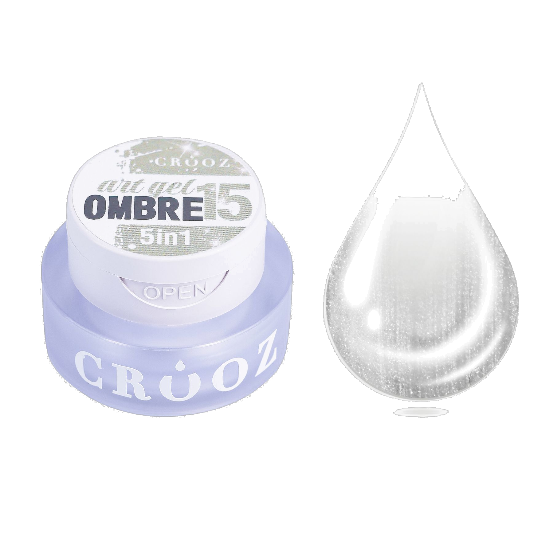 Crooz Art Gel Ombre №15 – гель-фарба 5 в 1 для омбре та градієнтів, 3 мл