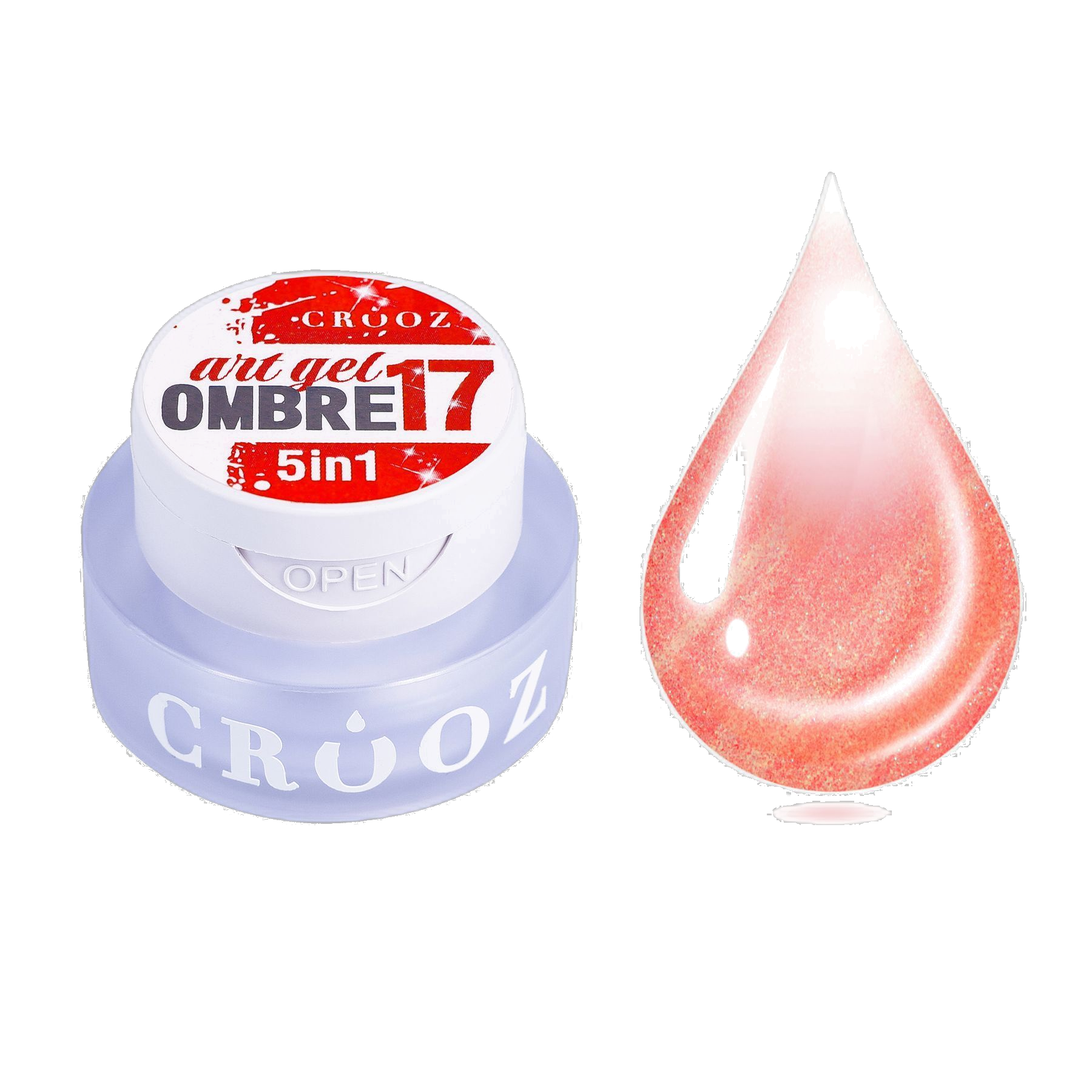 Crooz Art Gel Ombre №17 – гель-фарба 5 в 1 для омбре та градієнтів, 3 мл