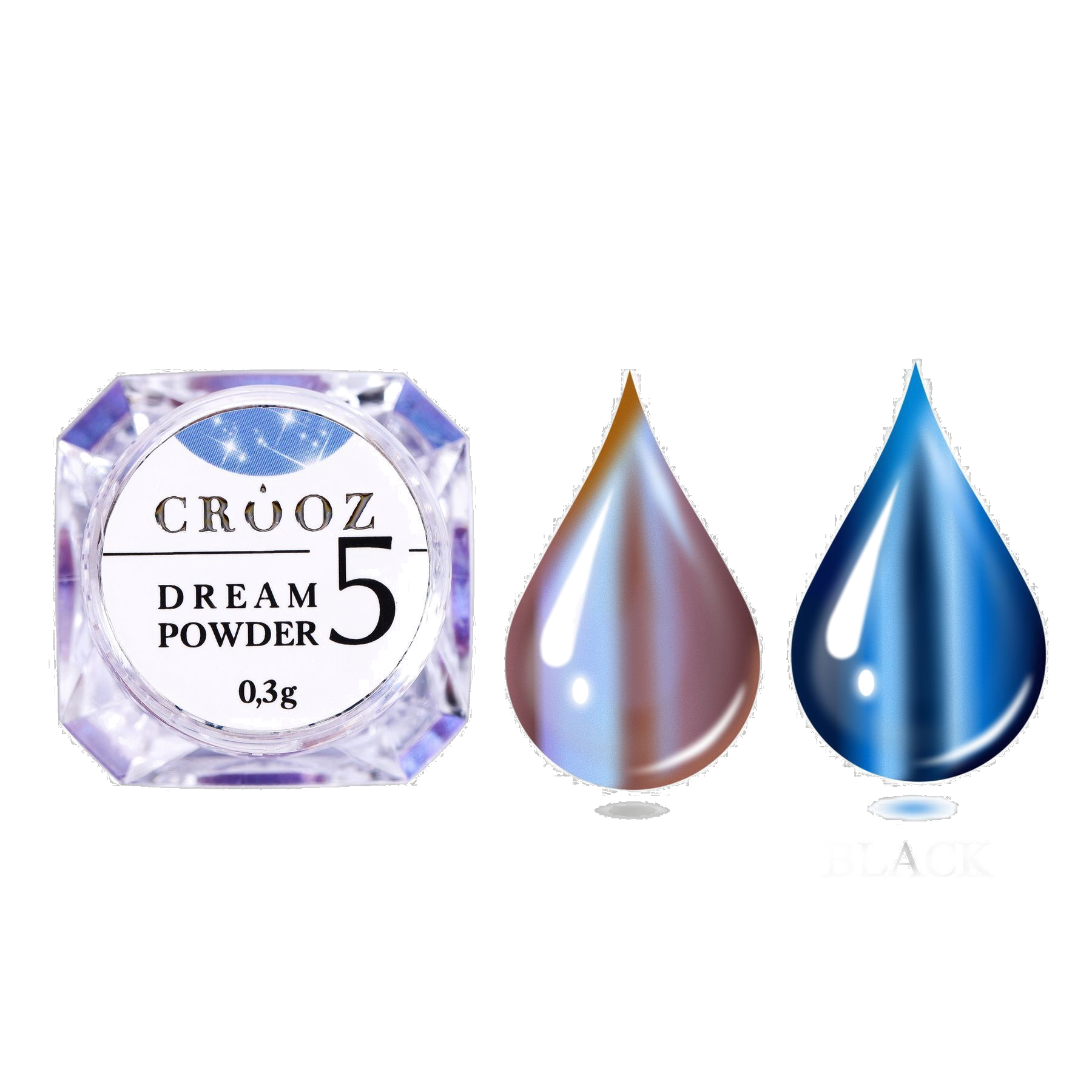 Втирка Dream Powder №5 Midnight Blue 0,3 г — холодний синій металік