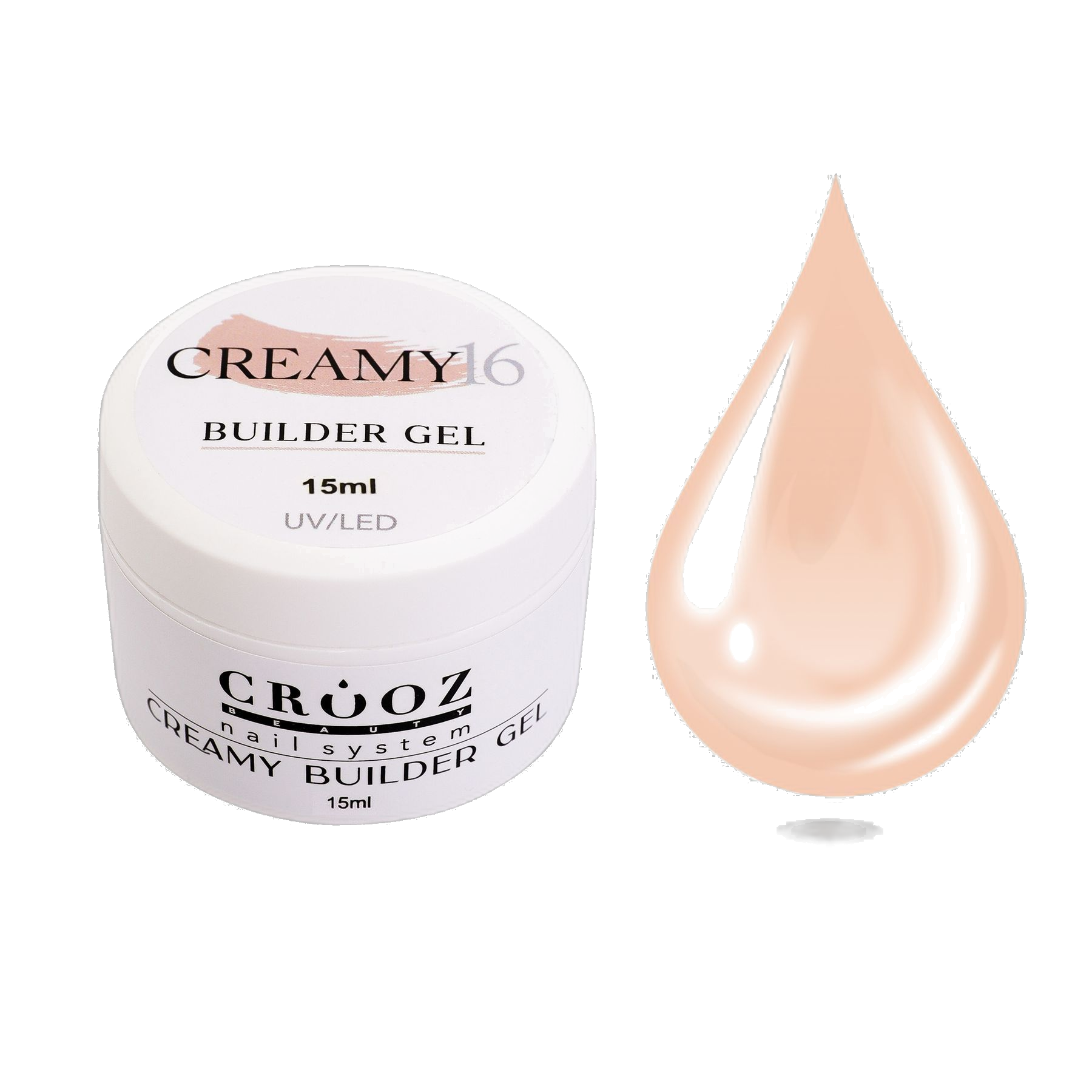 Crooz Гель для нарощування Creamy Builder gel 16 купити за 219 UAH грн — професійні матеріали в CROOZ 15 мл