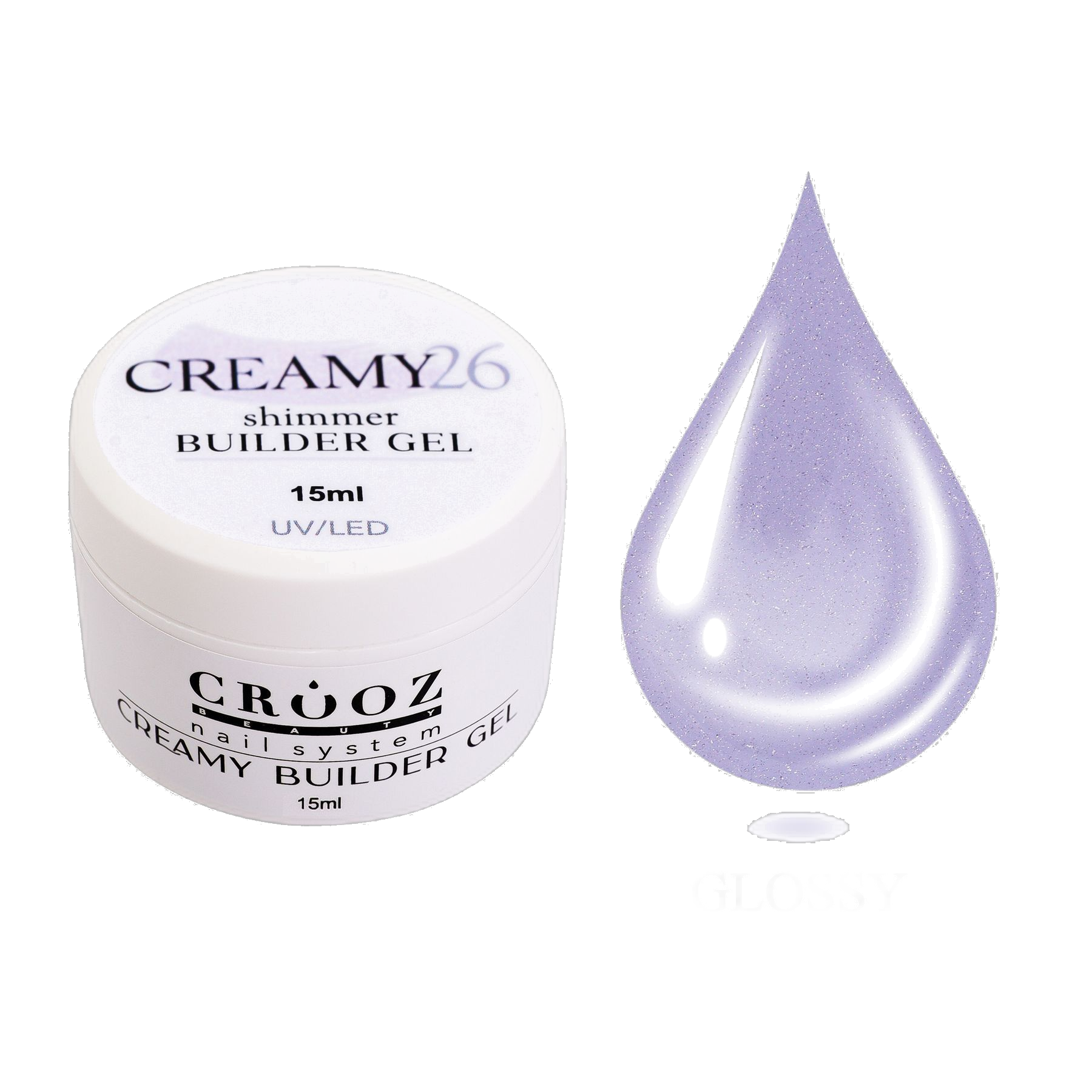 Crooz Creamy Builder Gel 26 — гель для нарощування та зміцнення нігтів 15 мл
