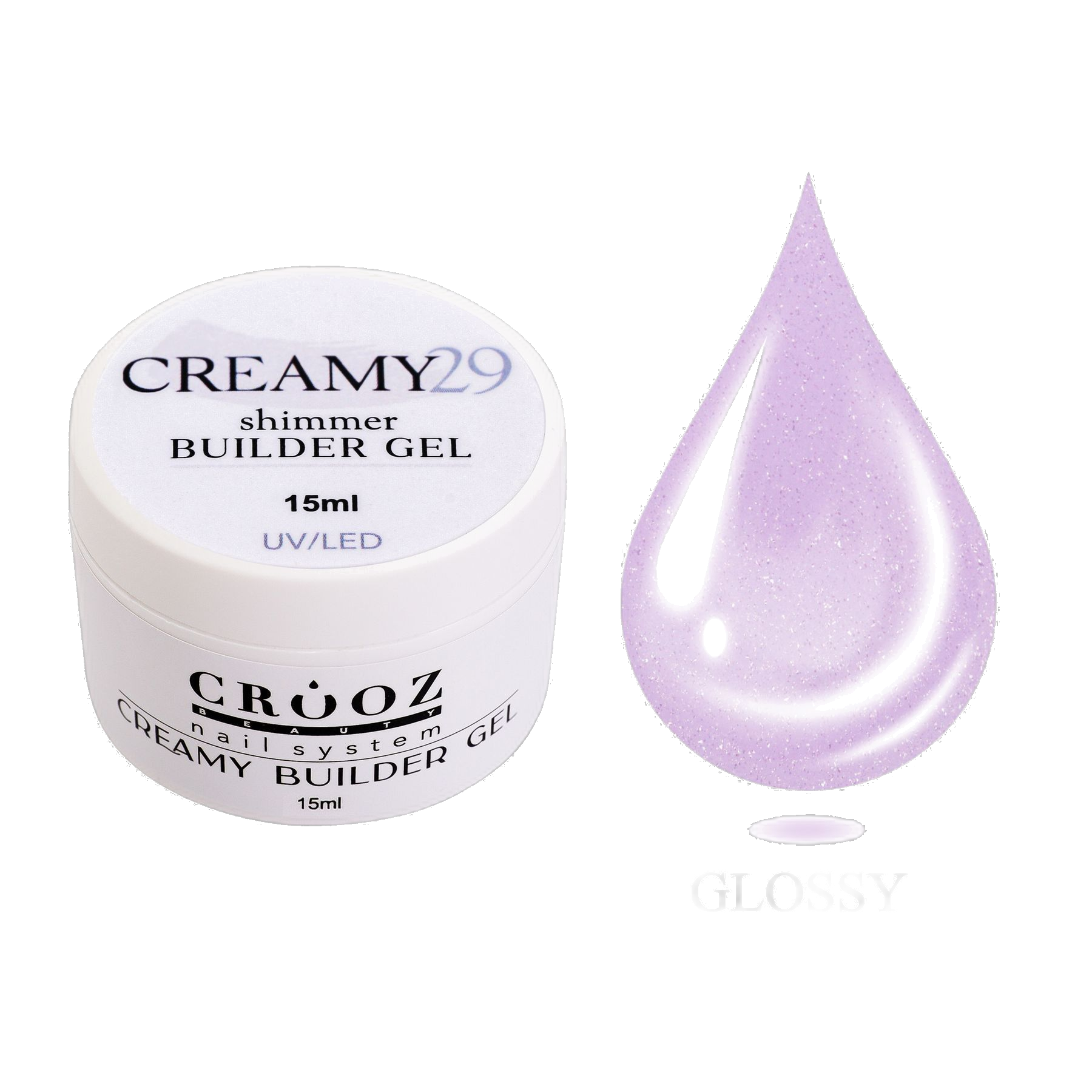 Crooz Creamy Builder Gel 29 — професійний гель для нарощування та зміцнення нігтів 15 мл