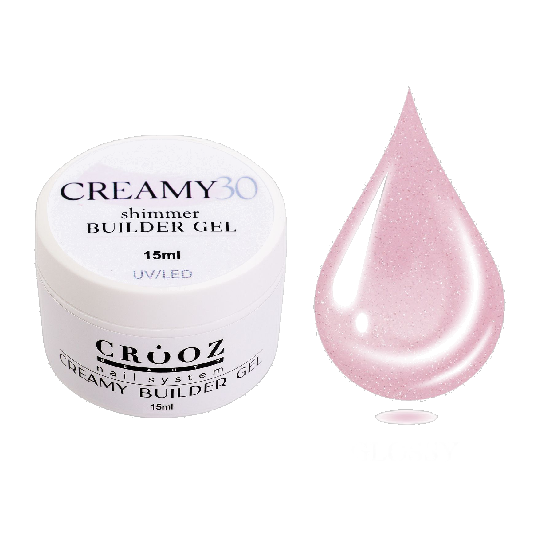 Crooz Creamy Builder Gel 30 — професійний гель для нарощування та зміцнення нігтів 15 мл