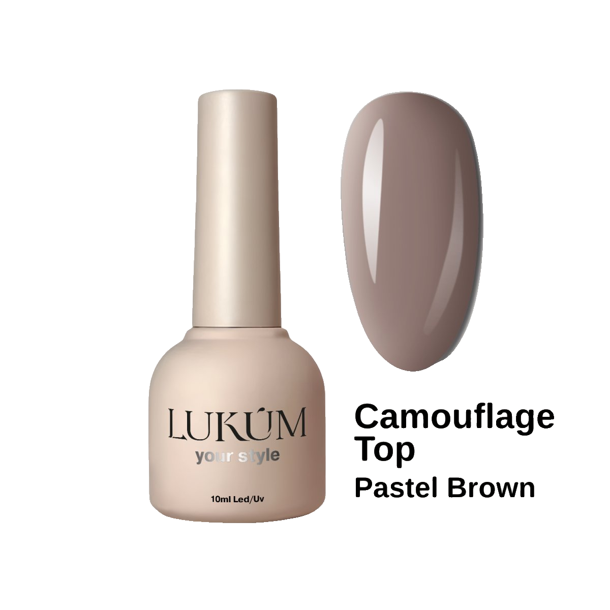 Lukum Camouflage Top, 10 мл (Pastel Brown)