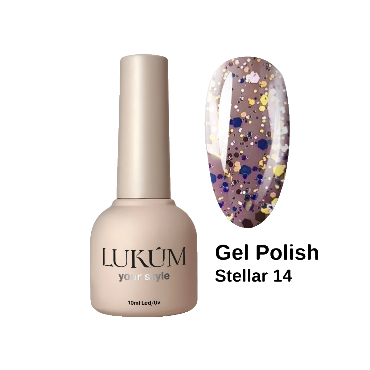 Lukum Stellar Gel Polish 14, 10 мл
