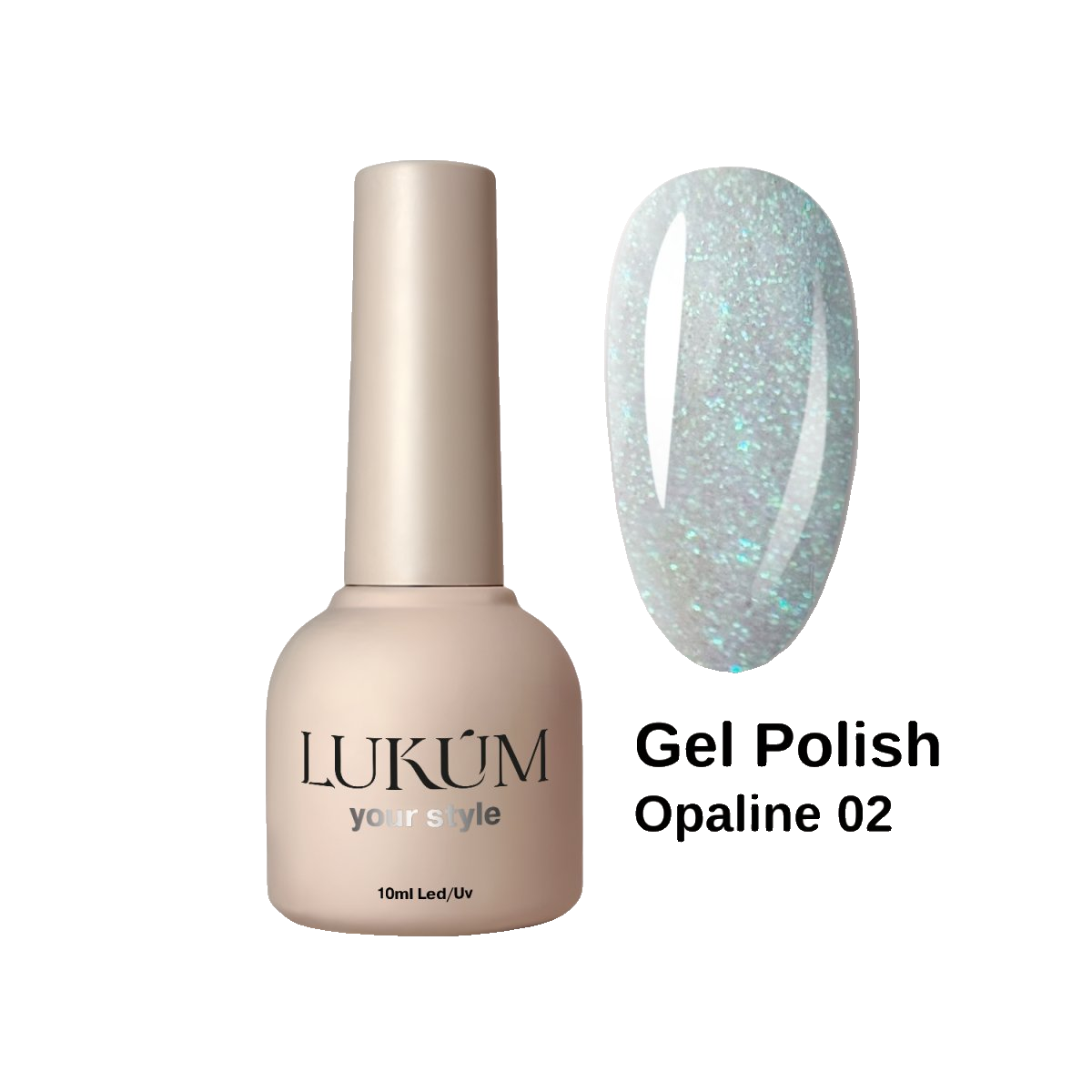 Lukum Opaline Gel Polish 02, 10 мл