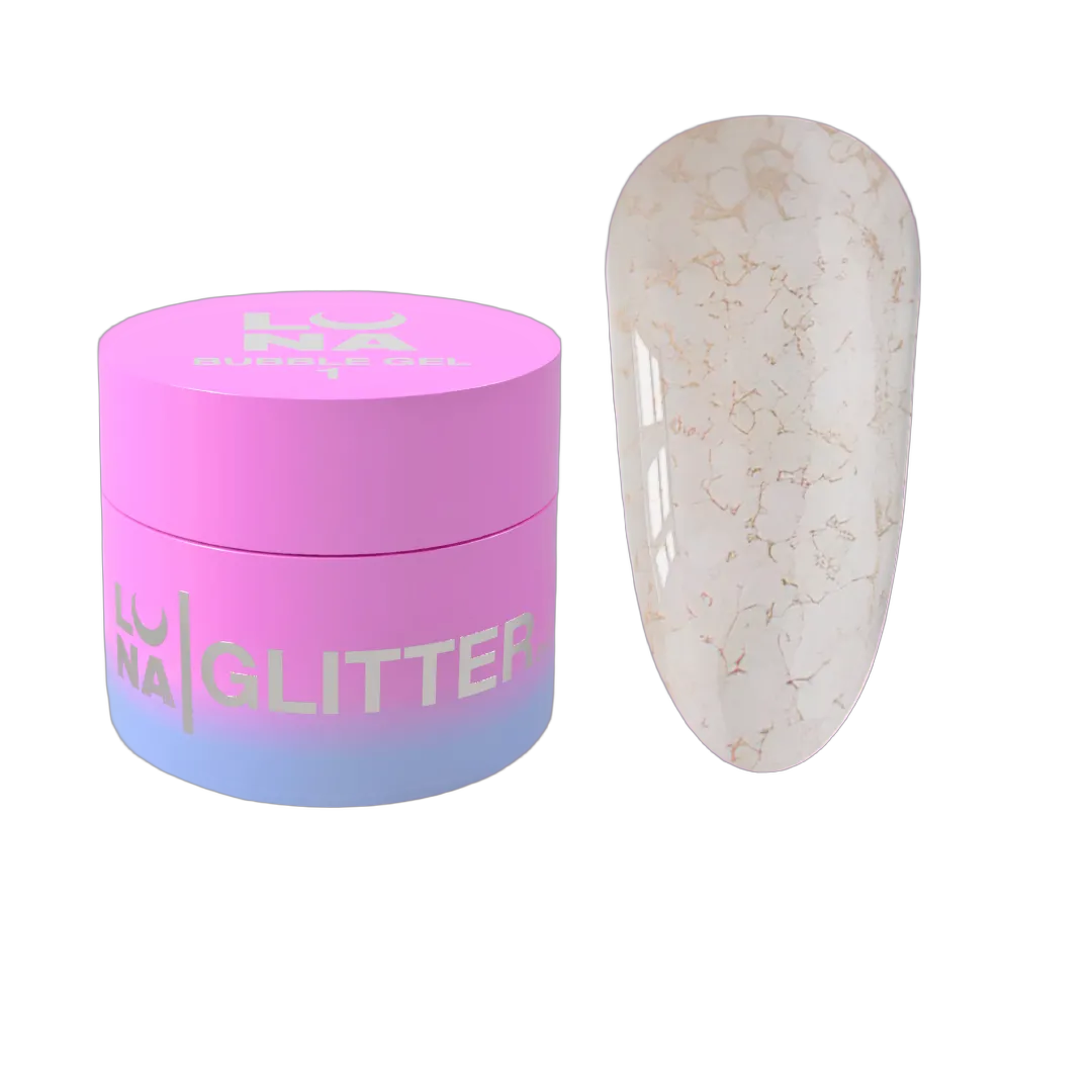 Блискітки для нігтів Bubble Gel №1 5ml