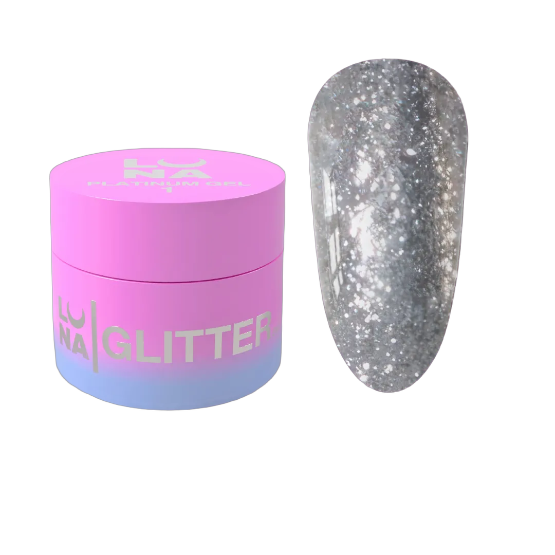 Блискітки для нігтів Platinum Gel №1 5ml