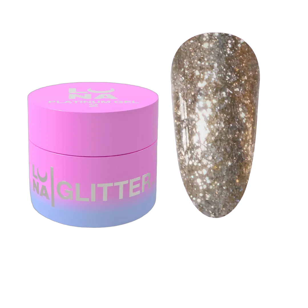 Блискітки для нігтів Platinum Gel №2 5ml