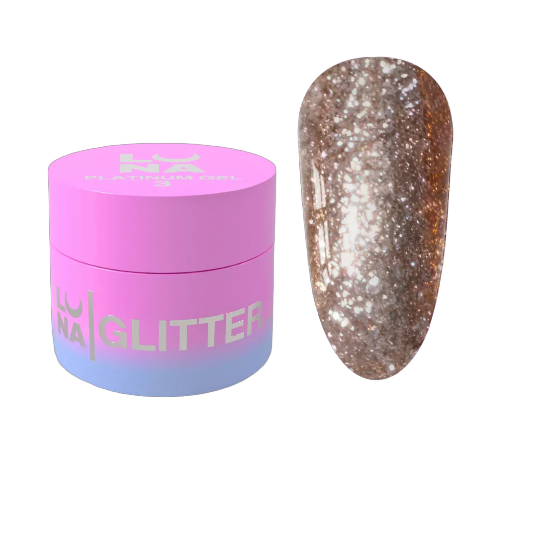 Блискітки для нігтів Platinum Gel №3 5ml