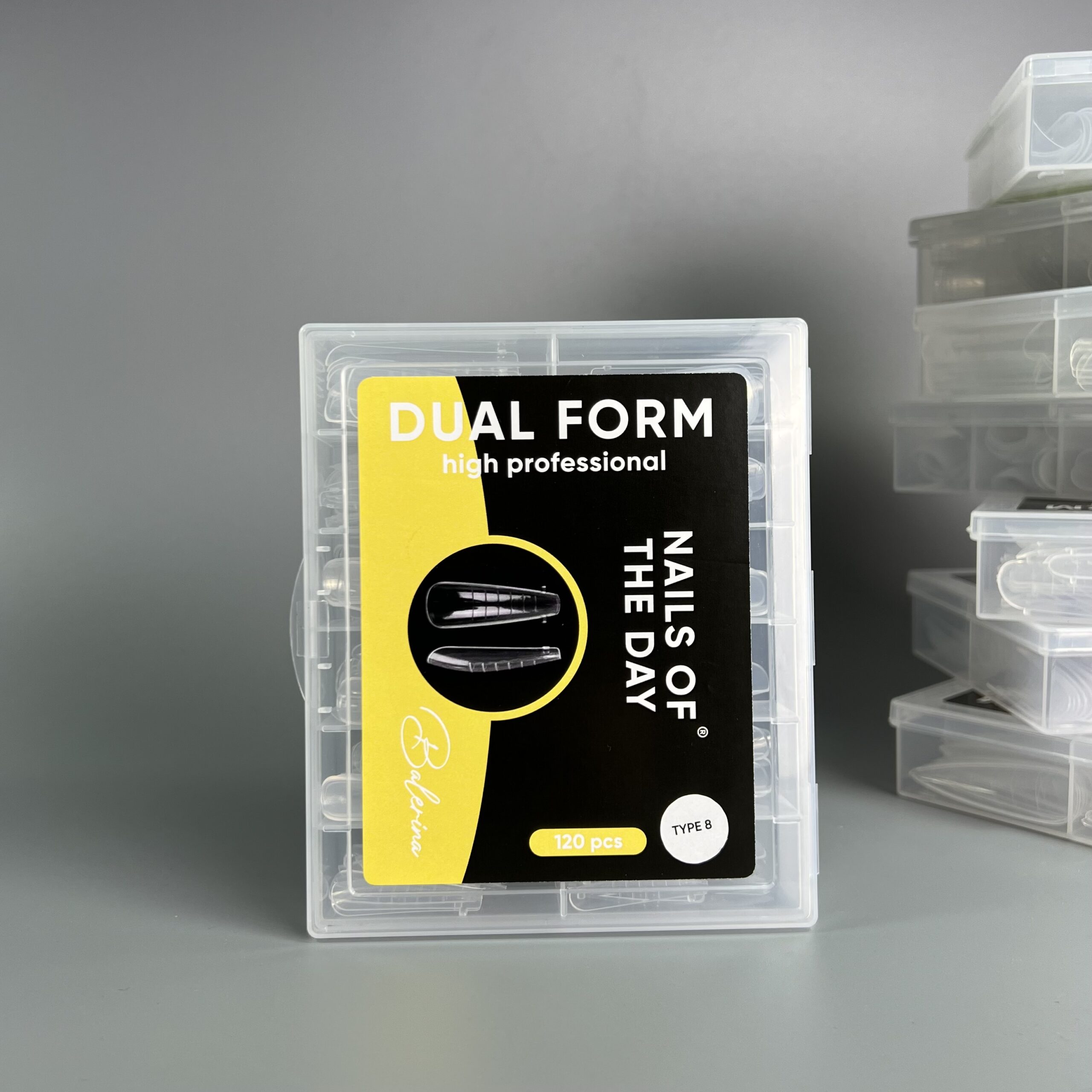 NAILSOFTHEDAY Dual Form Balerina (Type 8) — верхні форми балерина для нігтів, 120 штук