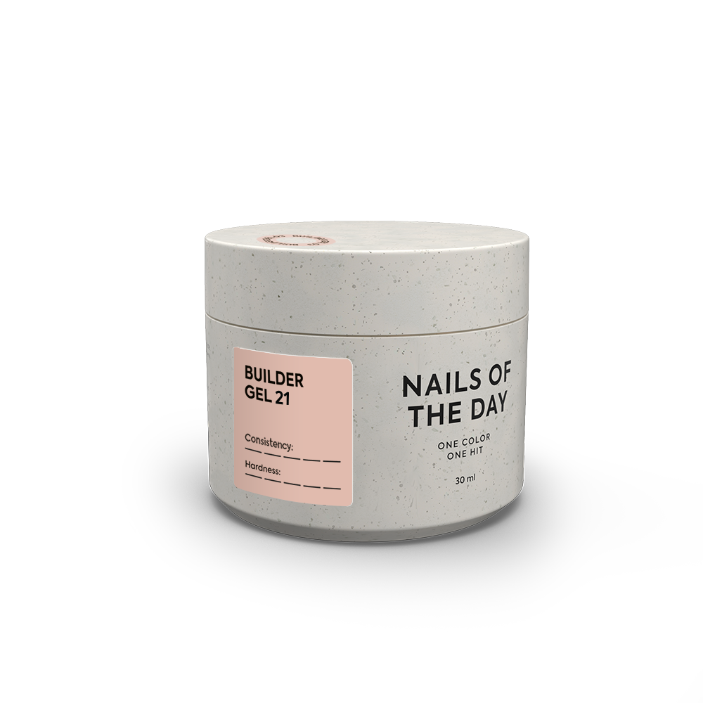 NAILSOFTHEDAY Builder Gel 21 — теплий нюдовий гель для нарощування нігтів, 30 мл