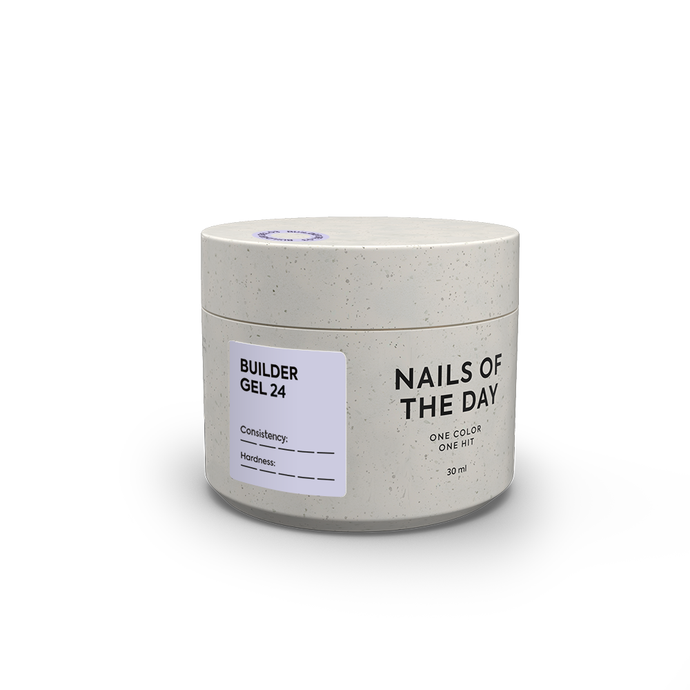 NAILSOFTHEDAY Builder Gel 24 — молочний з рожевою вуаллю гель для нарощування нігтів, 30 мл