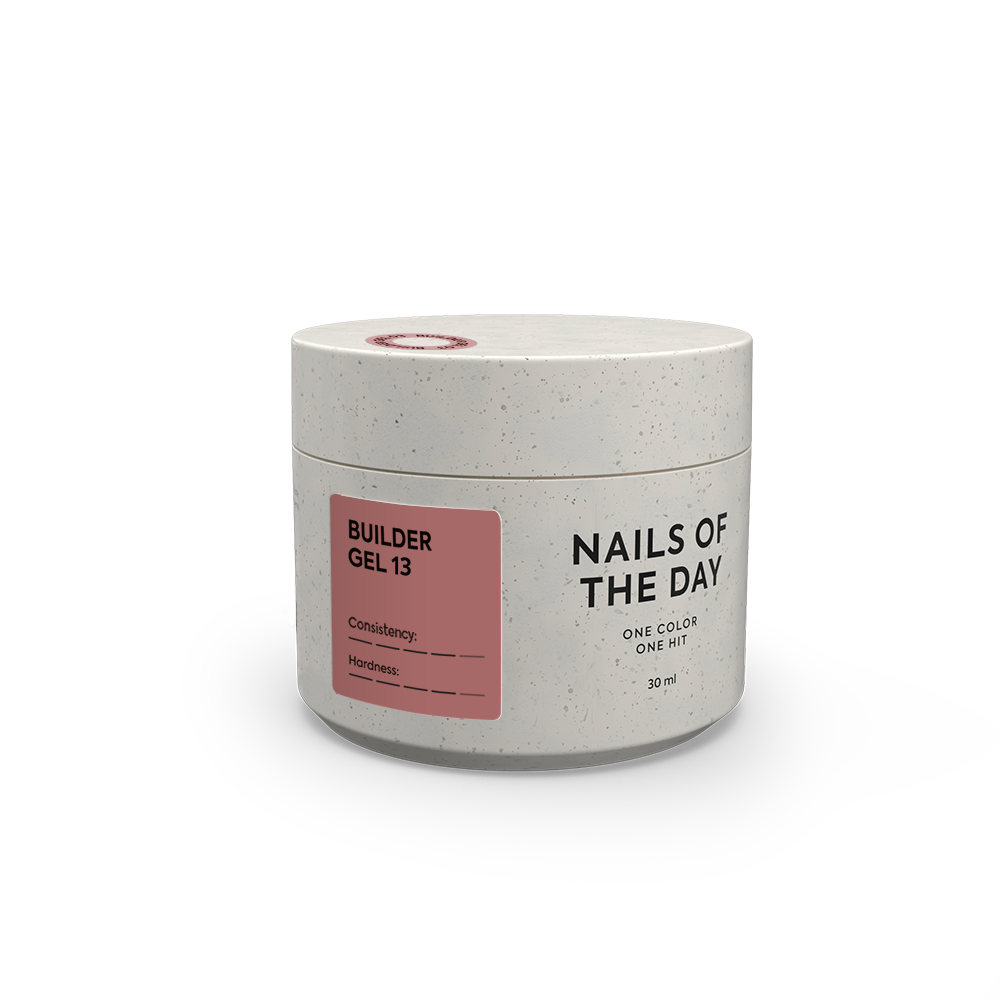 NAILSOFTHEDAY Builder Gel 13 — темно-карамельний гель для нарощування нігтів, 30 мл