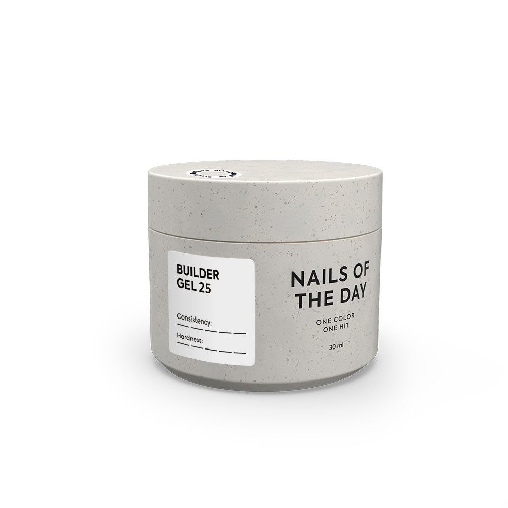 NAILSOFTHEDAY Builder Gel 25 — насичений білий гель для нарощування нігтів, 30 мл