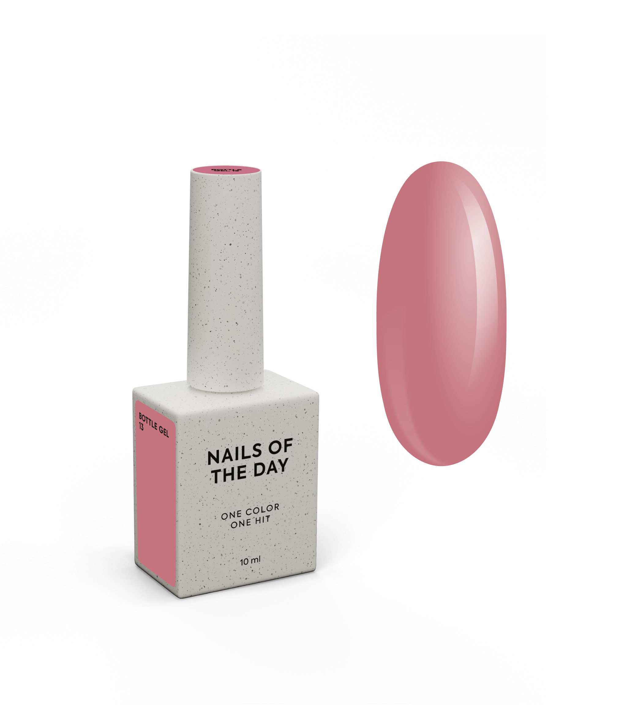 NAILSOFTHEDAY Bottle gel 13 — темно-рожевий надміцний гель для укріплення нігтів, 10 мл
