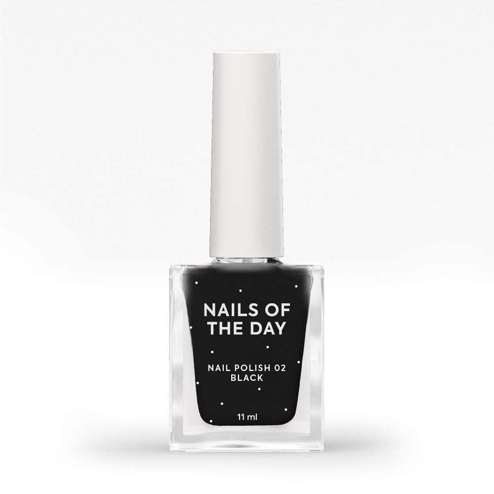 NAILSOFTHEDAY Nail Polish 02 Black — чорний лак для нігтів, 11 мл