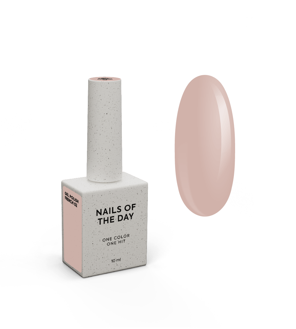 NAILSOFTHEDAY Gel Polish French 02 — бежево-нюдовий гель-лак, 10 мл