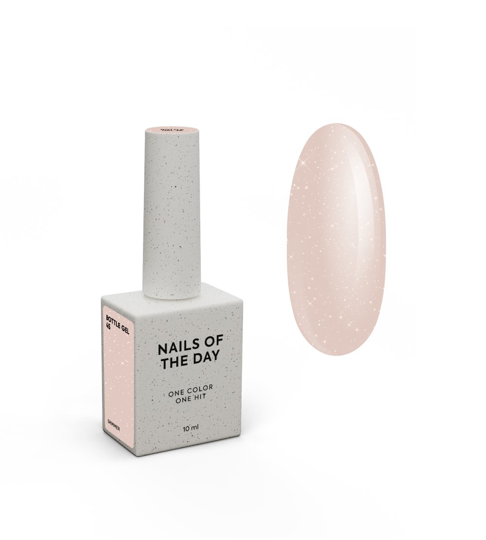 NAILSOFTHEDAY Bottle gel 45 shimmer – гель для укріплення нігтів, 10 мл