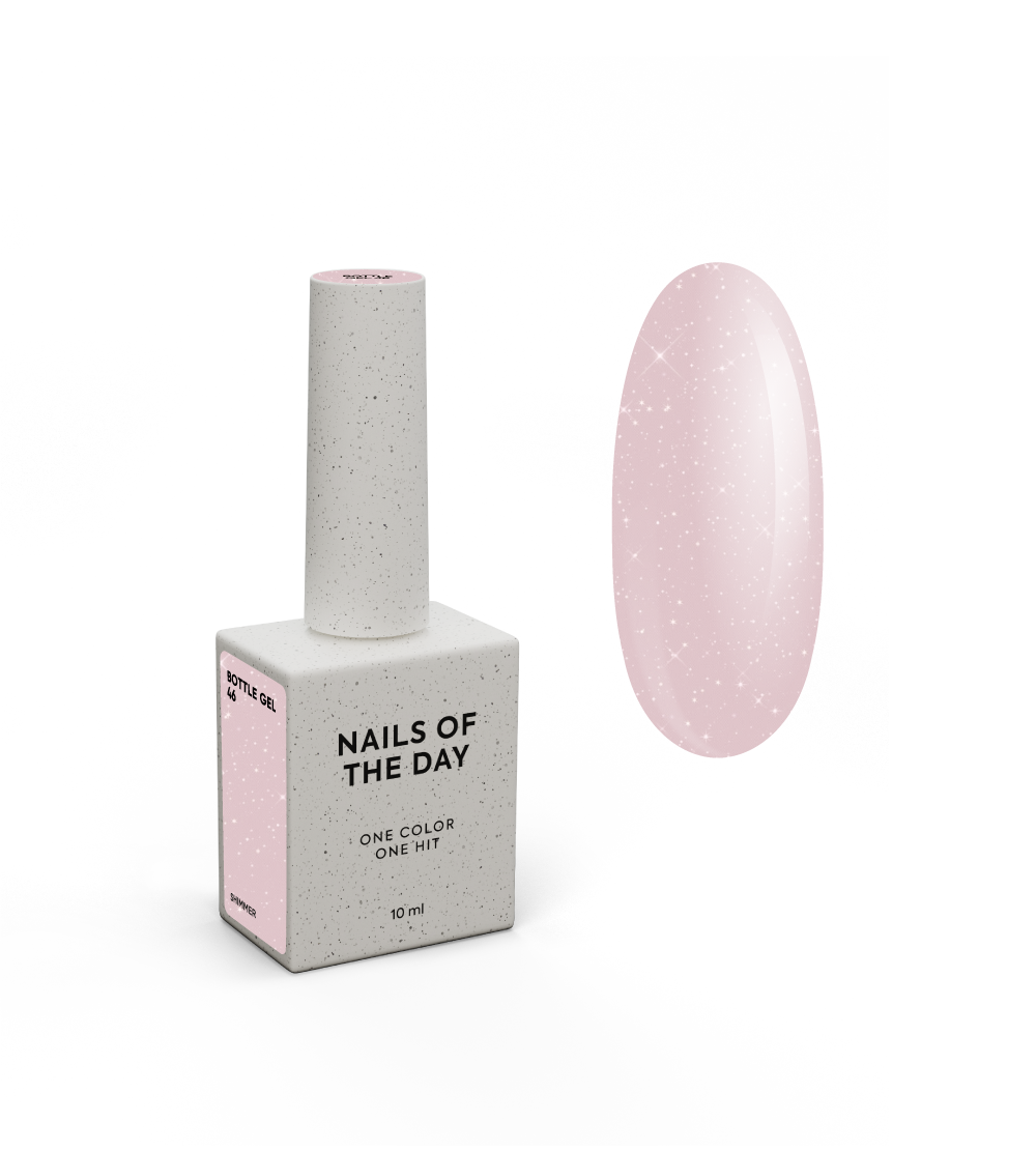 NAILSOFTHEDAY Bottle gel 46 shimmer – гель для укріплення нігтів, 10 мл