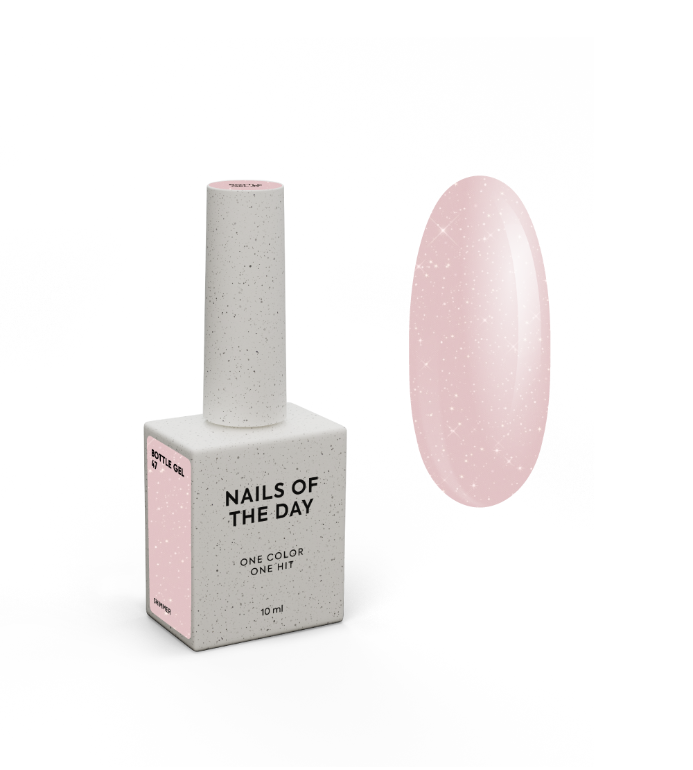 NAILSOFTHEDAY Bottle gel 47 shimmer – гель для укріплення нігтів, 10 мл