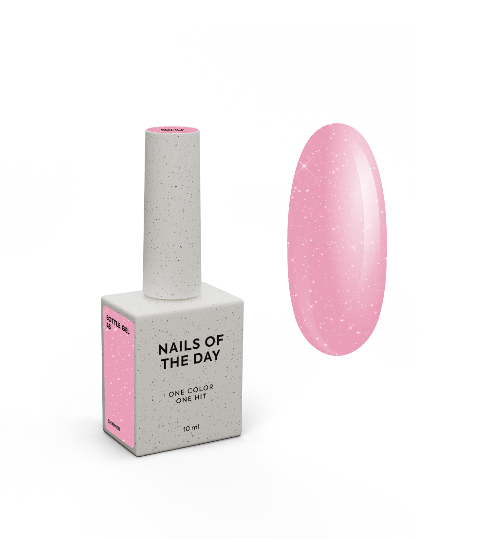 NAILSOFTHEDAY Bottle gel 48 shimmer – гель для укріплення нігтів, 10 мл