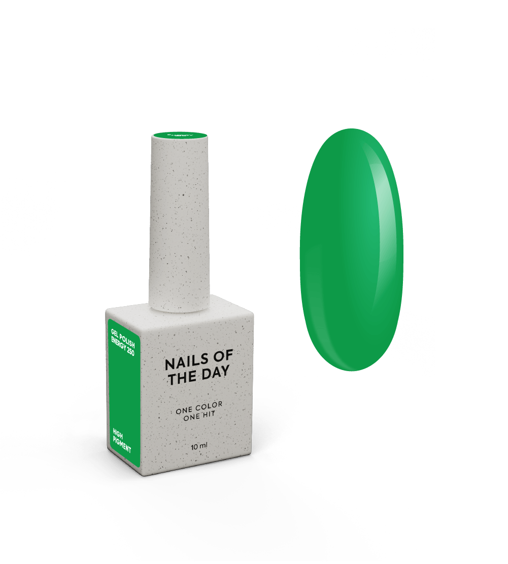 NAILSOFTHEDAY Gel Polish Energy 250 — яскраво-зелений гель-лак, 10 мл
