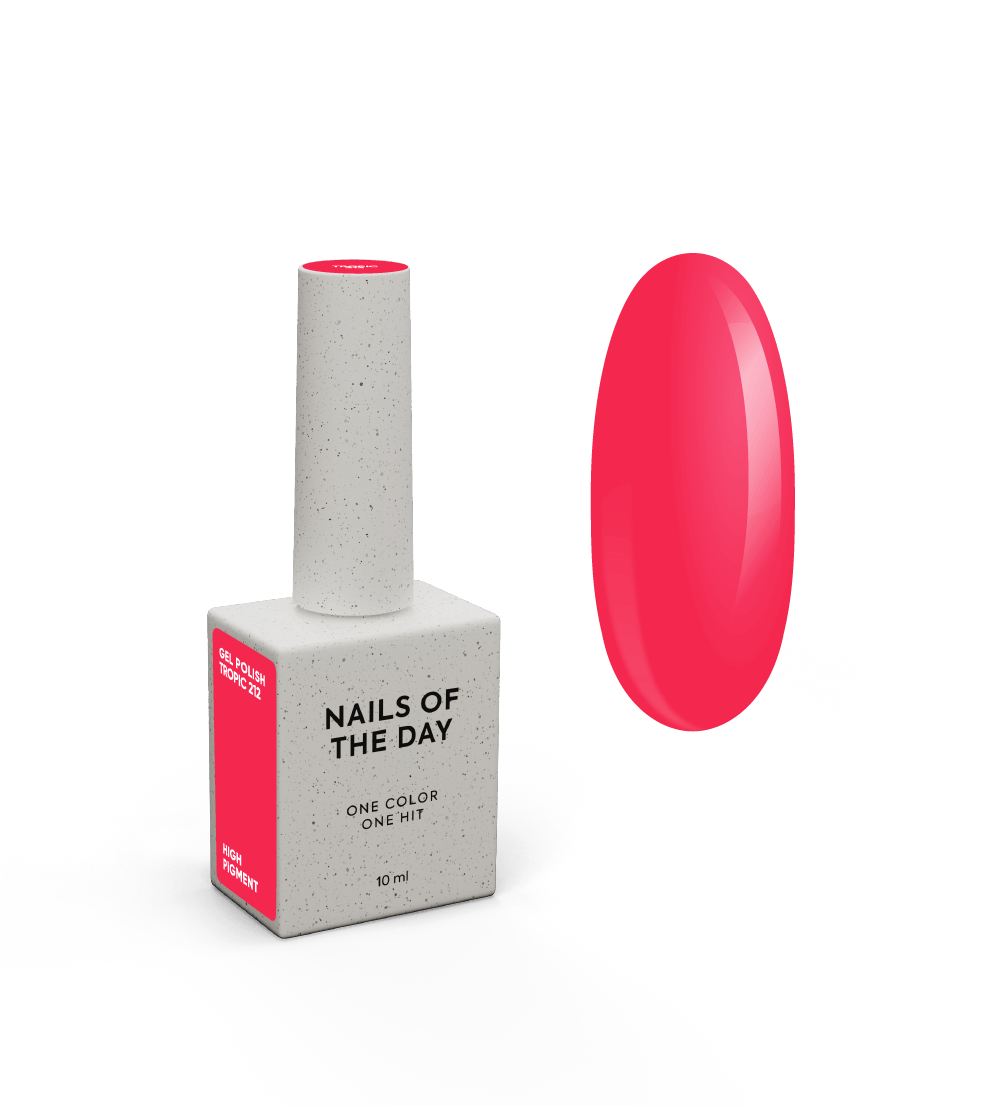 NAILSOFTHEDAY Gel Polish Tropic 212 — рожево-кораловий гель-лак, 10 мл