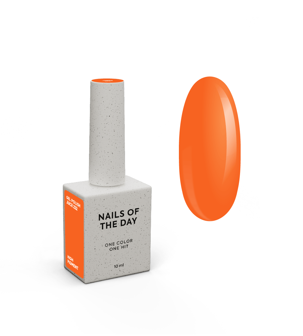 NAILSOFTHEDAY Gel Polish Juice 222 — яскраво-помаранчевий гель-лак, 10 мл