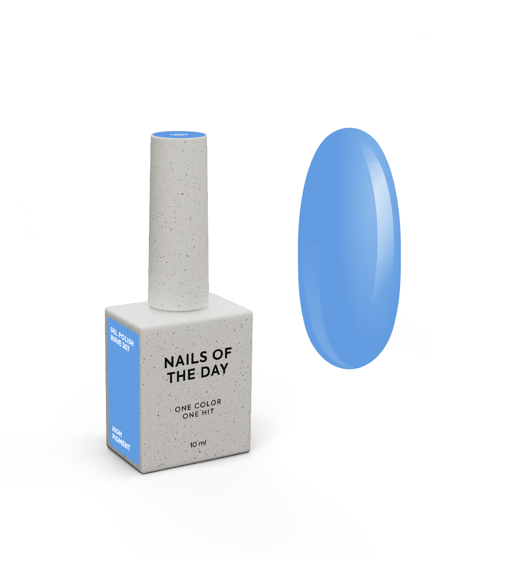 Гель-лак NAILSOFTHEDAY Gel Polish Wave 307, блакитний, 10 мл