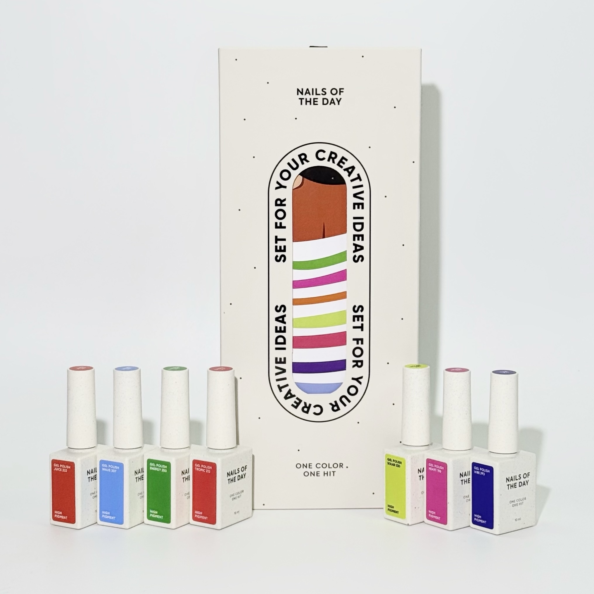 Колекція Summer 2026 gel polish в коробці NAILSOFTHEDAY (7 x 10 мл)