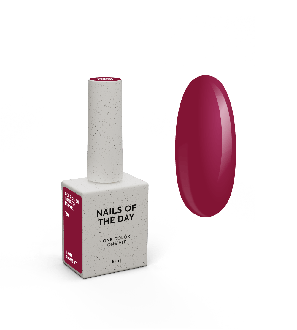 NAILSOFTHEDAY Gel polish Tomato [Tomat] 130 — томатно-червоний гель-лак, 10 мл