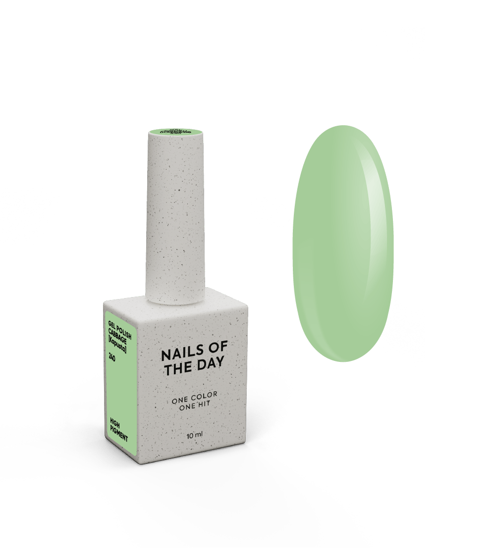 NAILSOFTHEDAY Gel polish Cabbage 240 — зелено-салатовий гель-лак, 10 мл