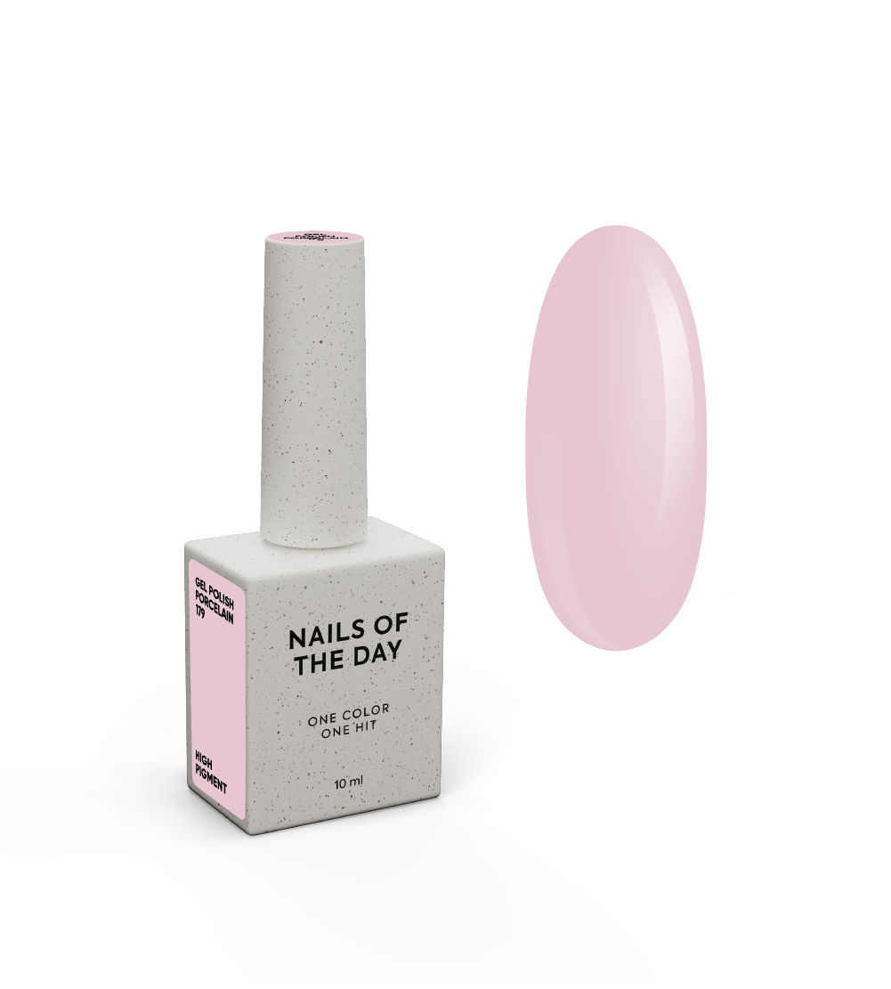 NAILSOFTHEDAY Gel Polish Porcelain 179 — ніжний рожево-пудровий гель-лак, 10 мл