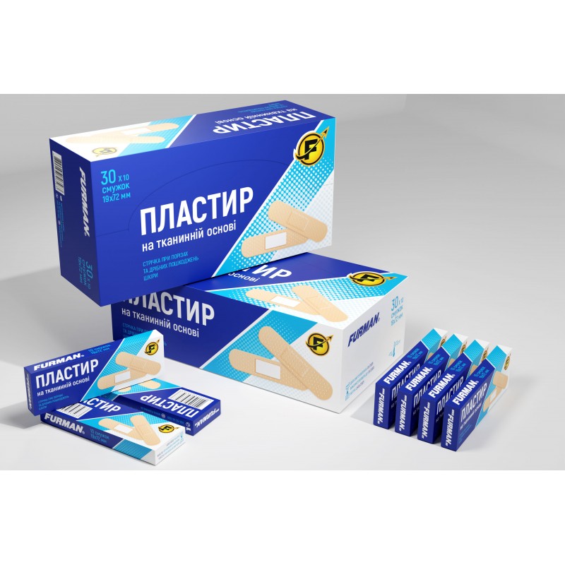 Набір 10 пластирів на тканинній основі