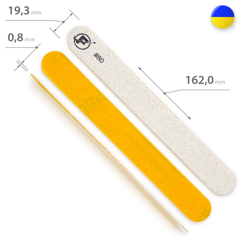 Змінні наждаки для прямої металевої основи 80 грит, 10 шт