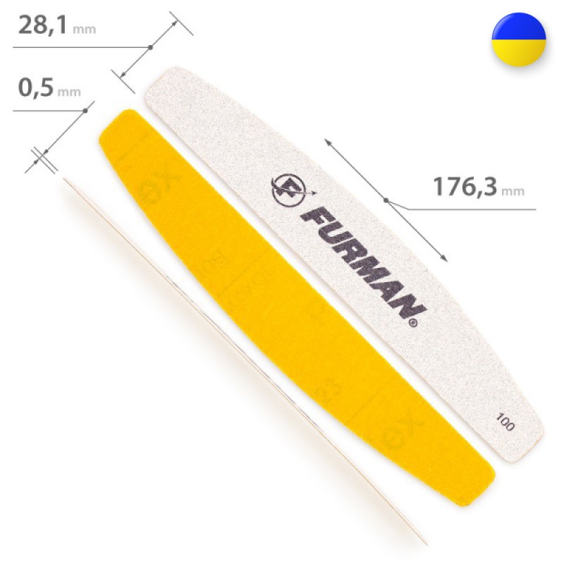 На поліуретановій основі (піні) змінні наждачки для пилочки FURMAN дуга 100 грит, 10 шт