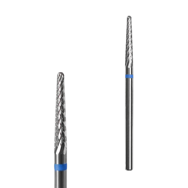 Карбідний біт для нігтів конус STALEKS PRO EXPERT 2.3 x 14 мм Середній (Синій)